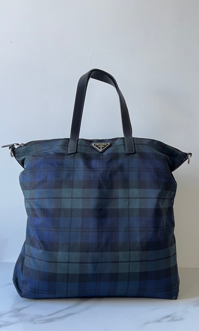 Prada printed nylon tote hotsell