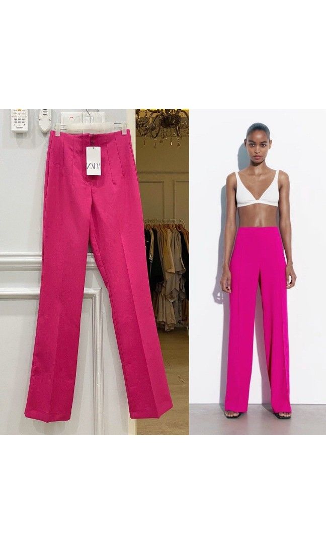 Zara Pink Mini Flare Trousers, Women's Fashion, Bottoms, Other Bottoms on  Carousell