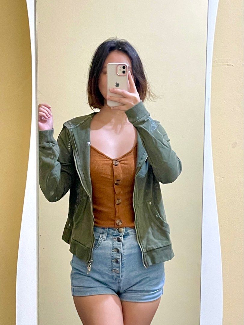 Bcbg army 2025 green jacket