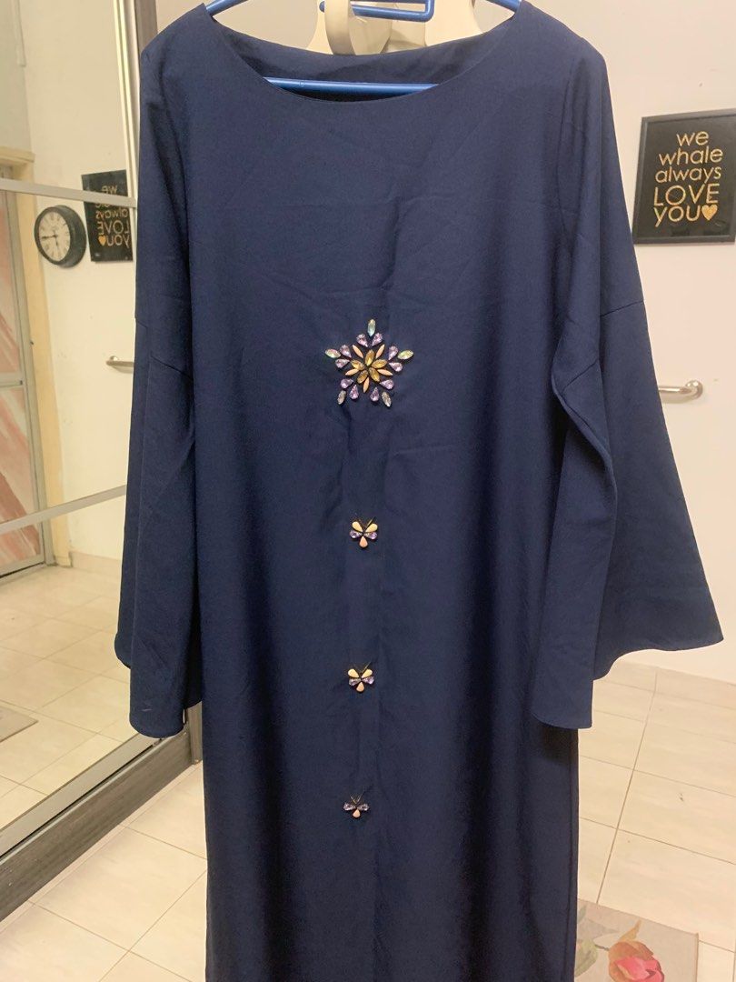 Beaded Abaya Dress, Women's Fashion, Dresses & Sets, Dresses on Carousell