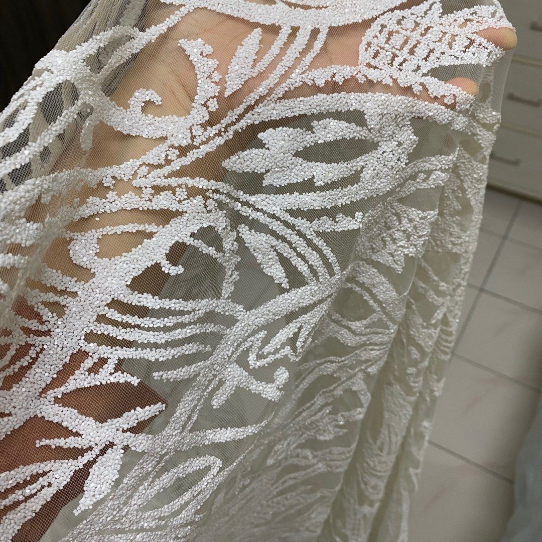Modern lace deals fabric