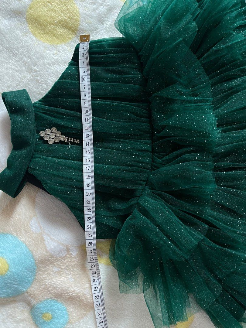 Dark green baby girl dress hotsell
