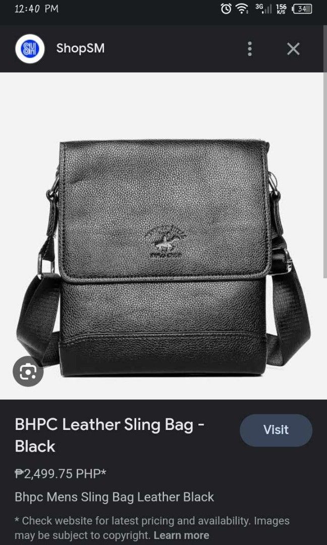 Beverly hills polo sales club leather sling bag