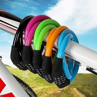 Bike Lock 4 Digit Code Combination MTB Road Bicycle Security Lock Bicycle Equipment Anti-theft Ring Lock Cycling Acces