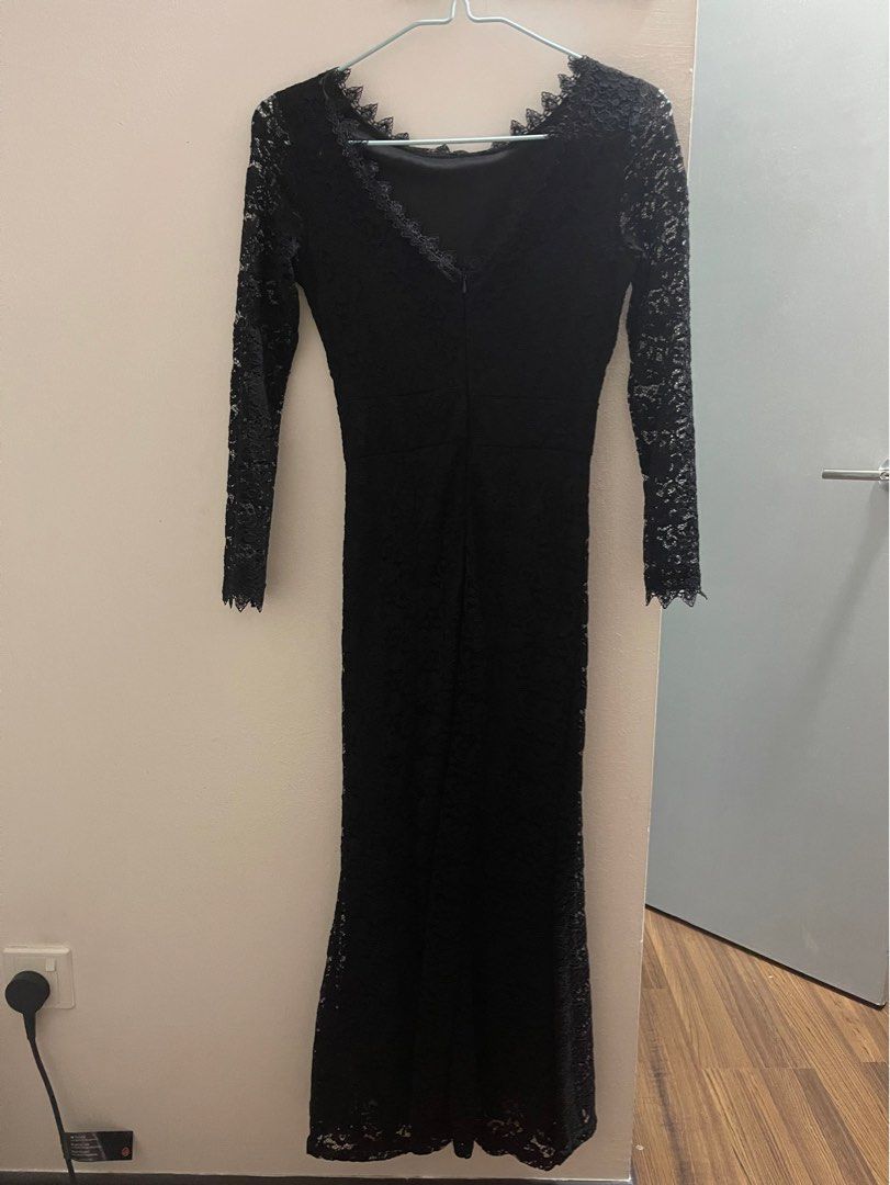 Candalite black lace dress top