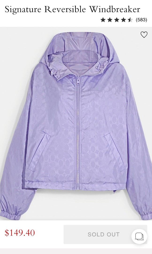 Purple Brand Reversible Monogram Coaches Jacket