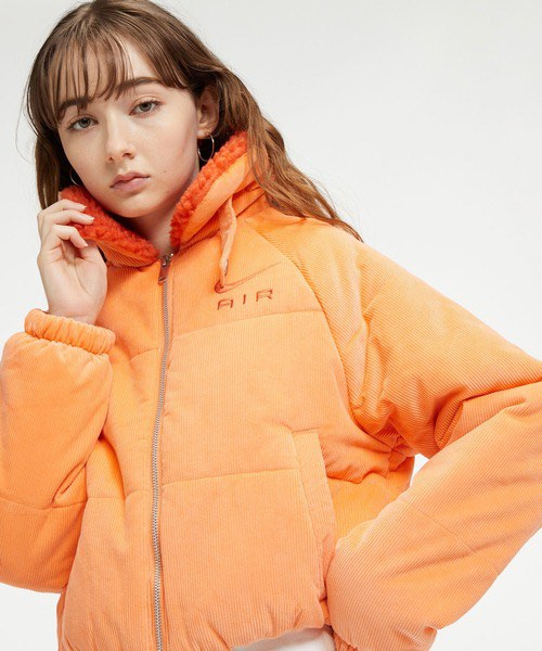 Orange nike store jacket women's
