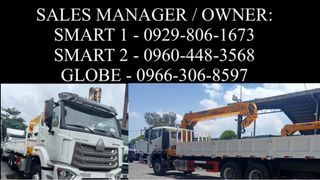 Brand new 10 tons Cargo boom truck HOWO NX Sinotruk 6x4 10w 371hp 380hp and more brandnew