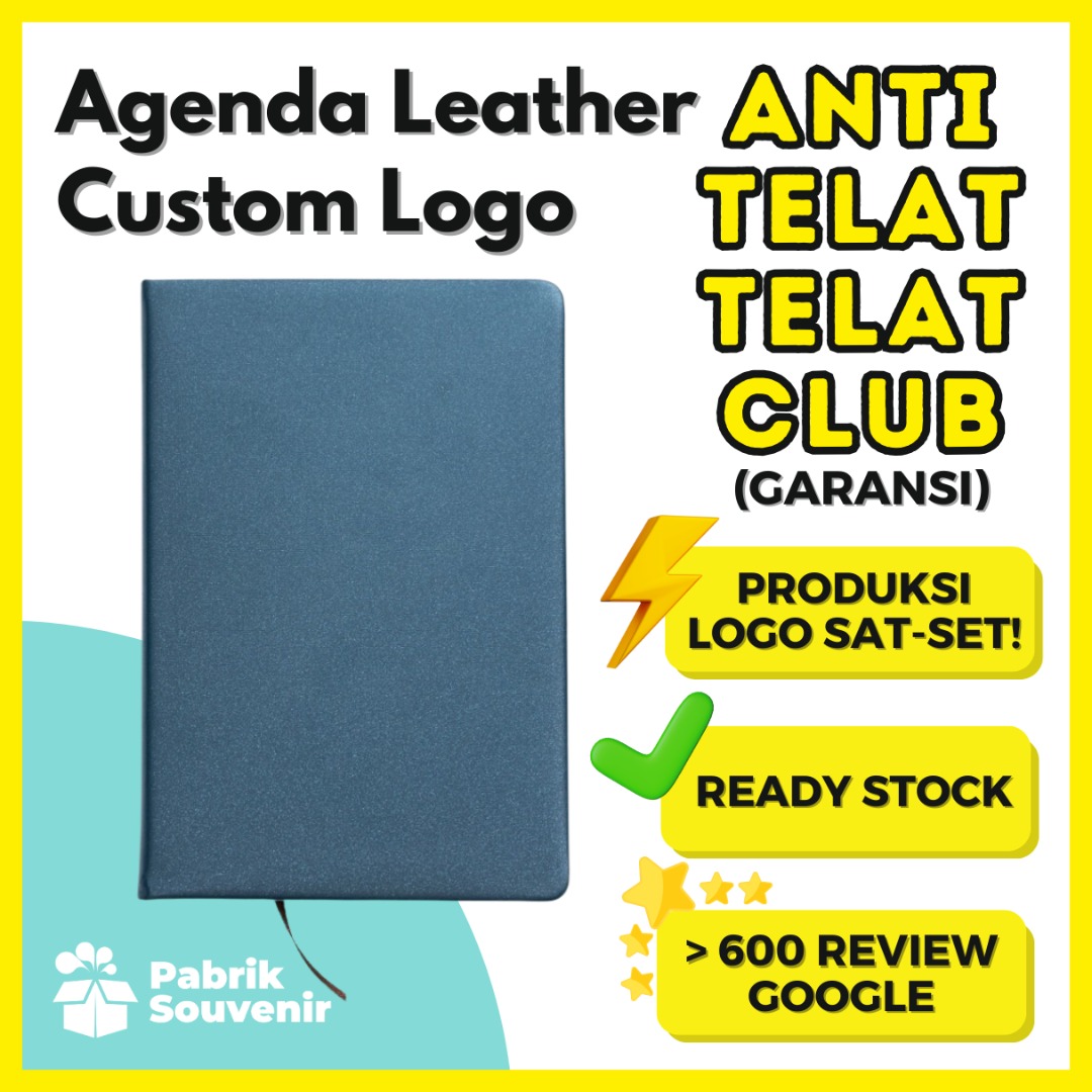 Buku Agenda Kulit Custom PSAGT04 Souvenir Promosi Notebook Seminar