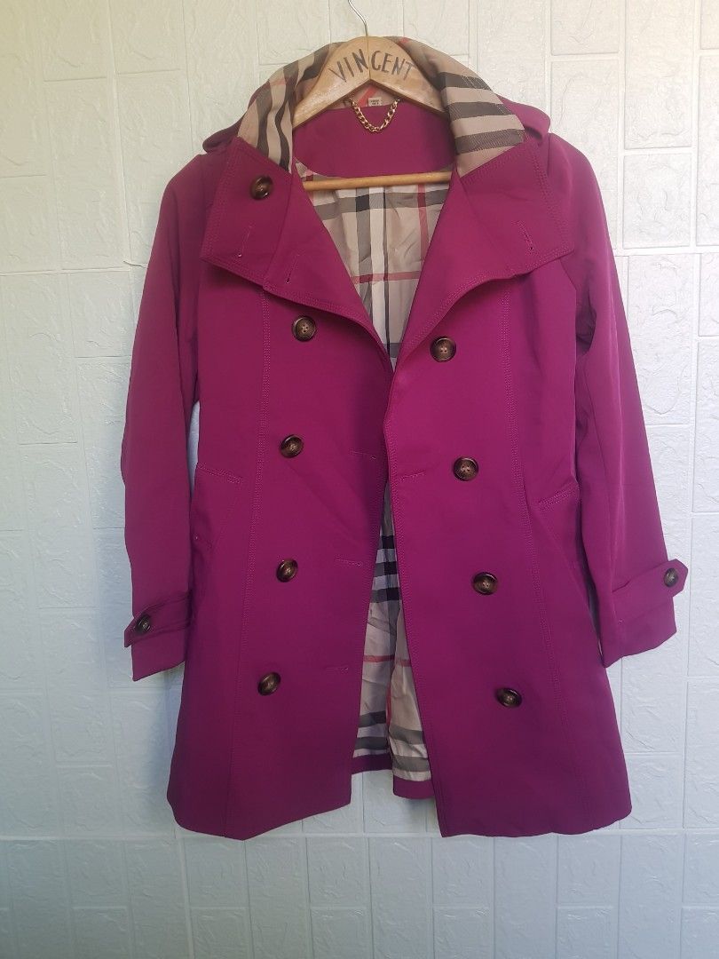 Burberry trench coat kids purple 2025