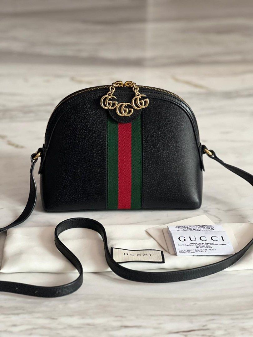 Cakeppp Rare💕‼️ Gucci Ophidia Sling Bag in Black Leather