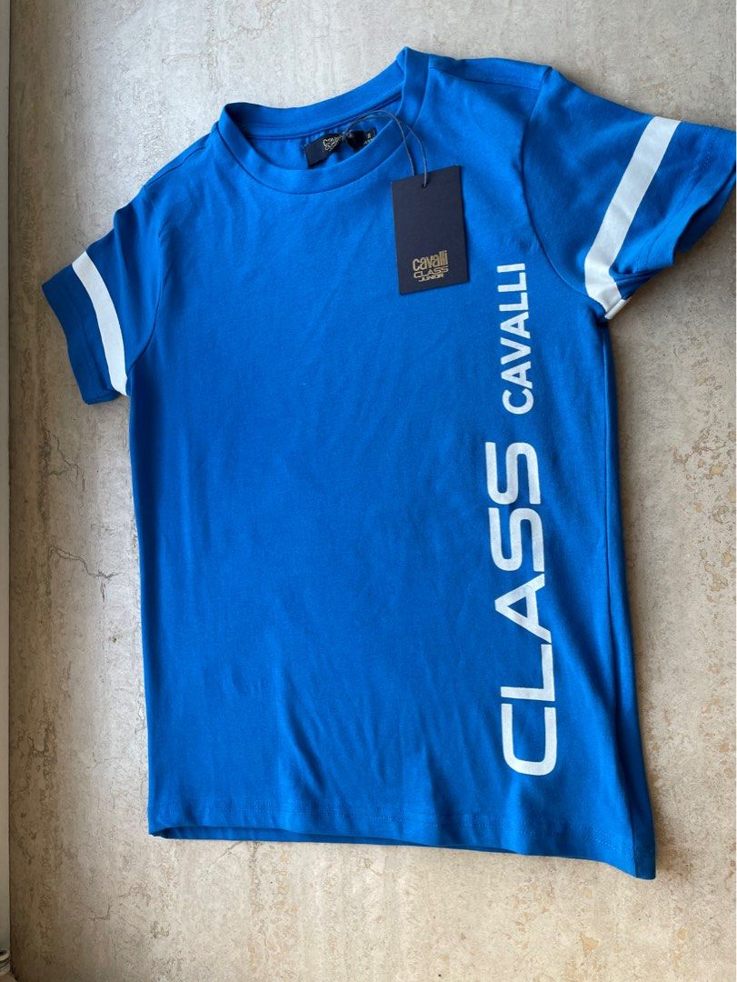 Cavalli Class Junior blue T shirt Luxury Apparel on Carousell