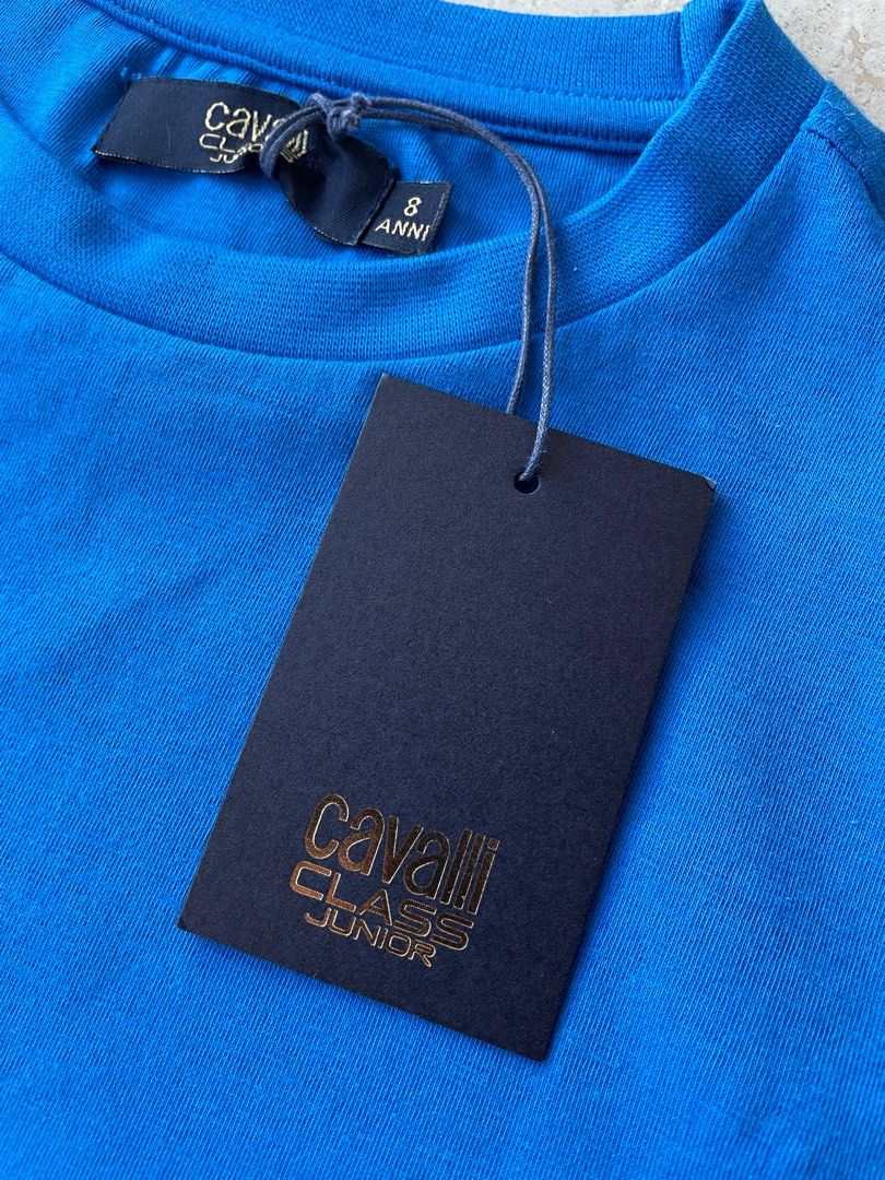 Cavalli Class Junior blue T shirt Luxury Apparel on Carousell