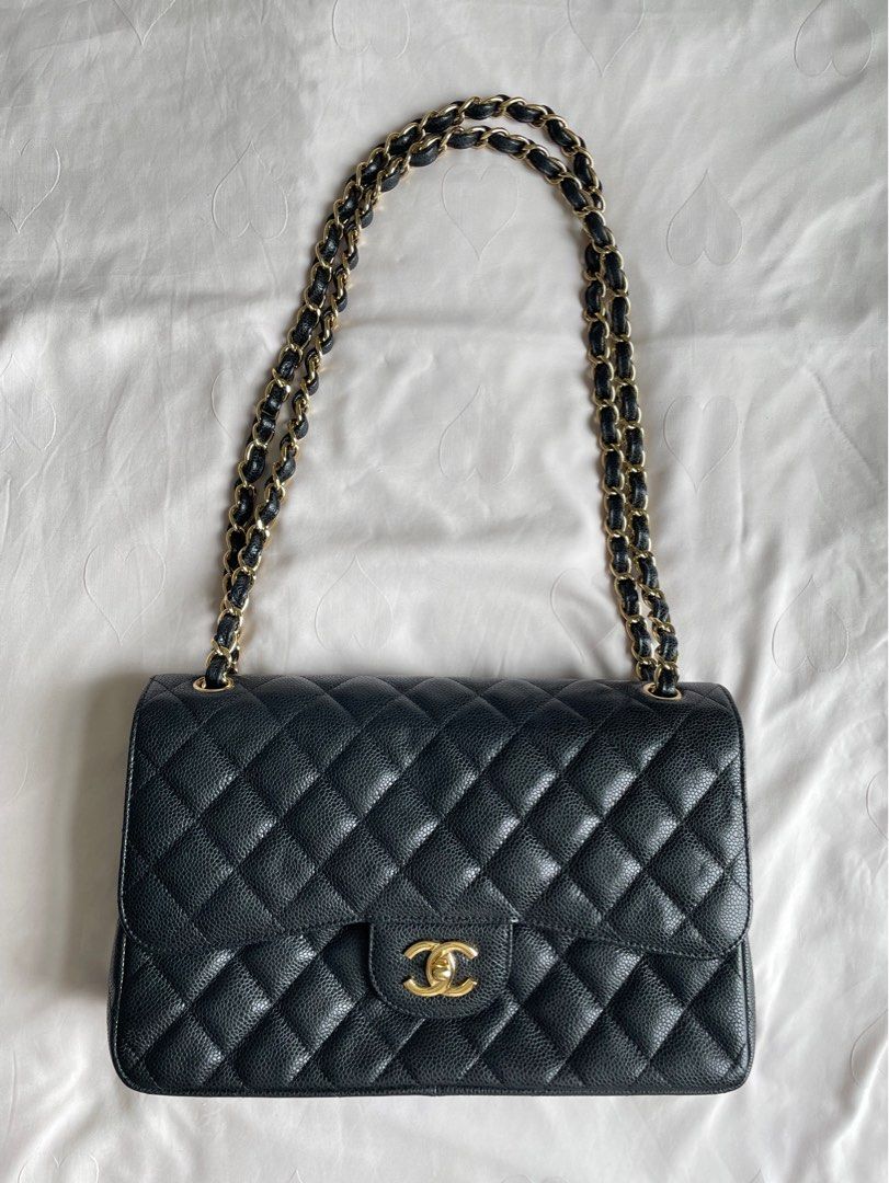 Chanel medium double hotsell flap caviar price