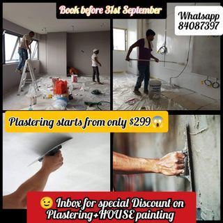 Cheapest plastering and painting services,wall & ceiling plastering,touch up plastering, renovation,HDB ,condo, landed house painting,epoxy,vinyl,anti mould, parquet,Nippon