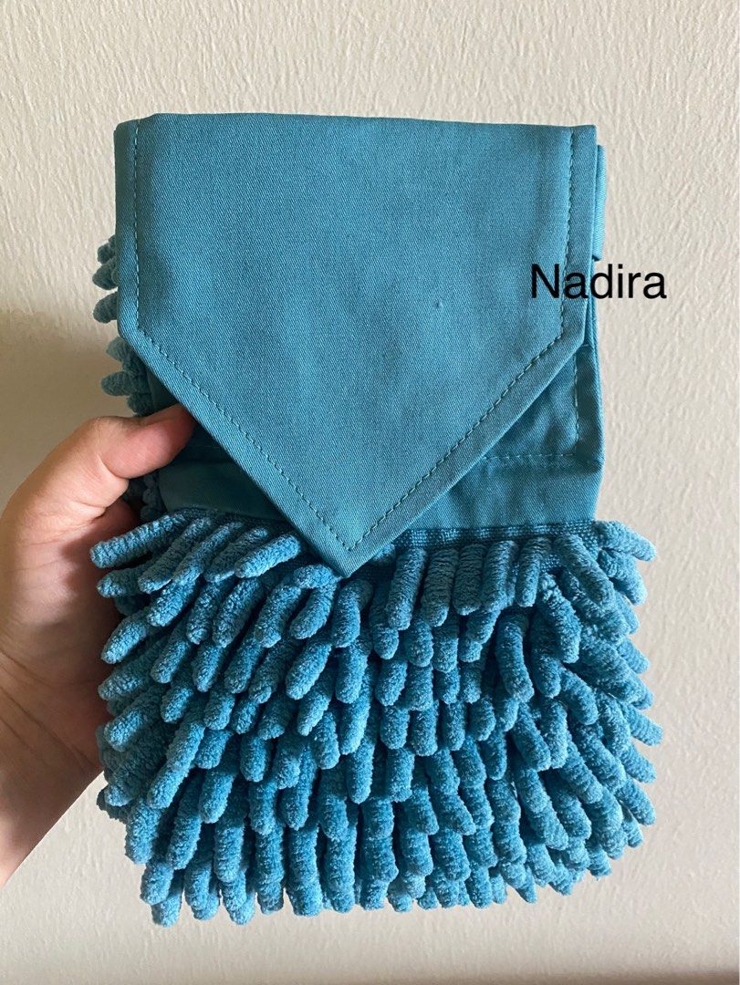 Norwex teal store chenille hand towel