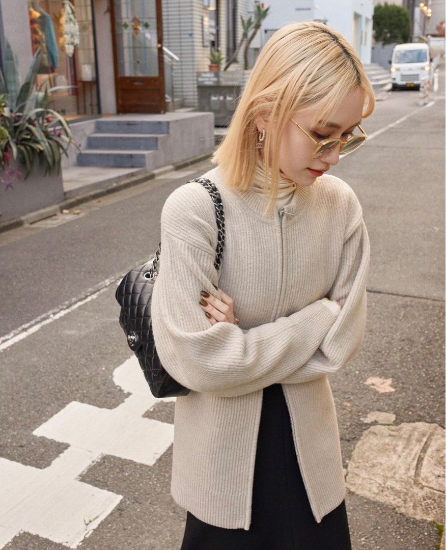 クリアランス超特価 clane zip rib knit tops | thetaiwantimes.com