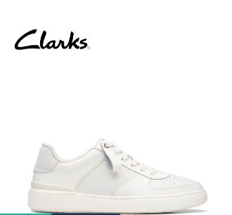 CLARKS CourtLite Tie White PT2358 Men s Fashion Footwear