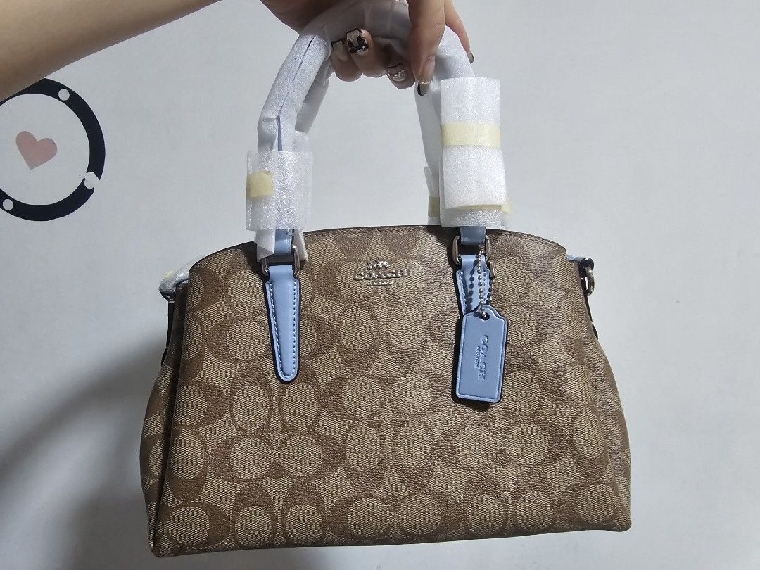 Coach signature mini sage carryall outlet