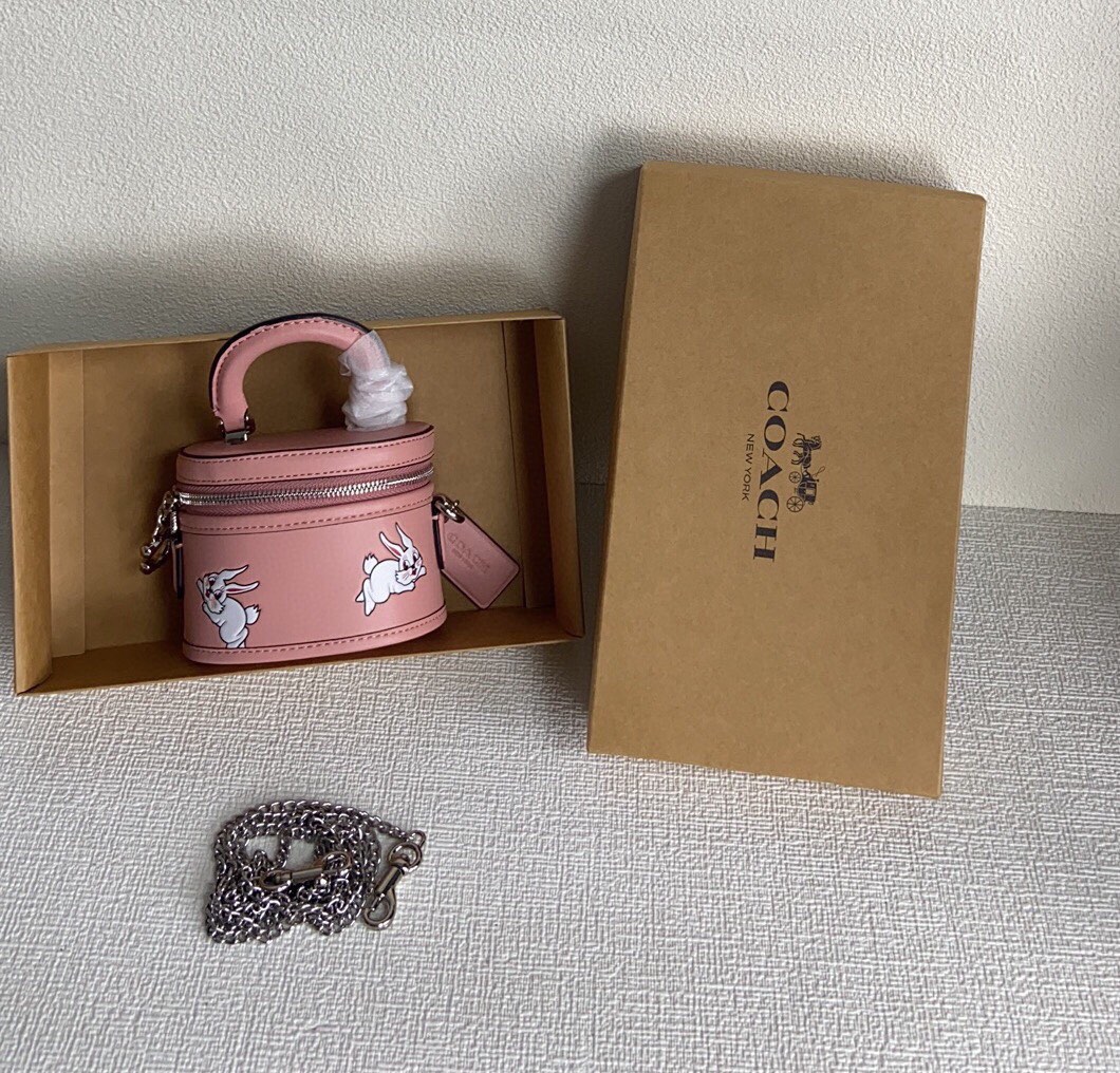 Coach pink top trail bag