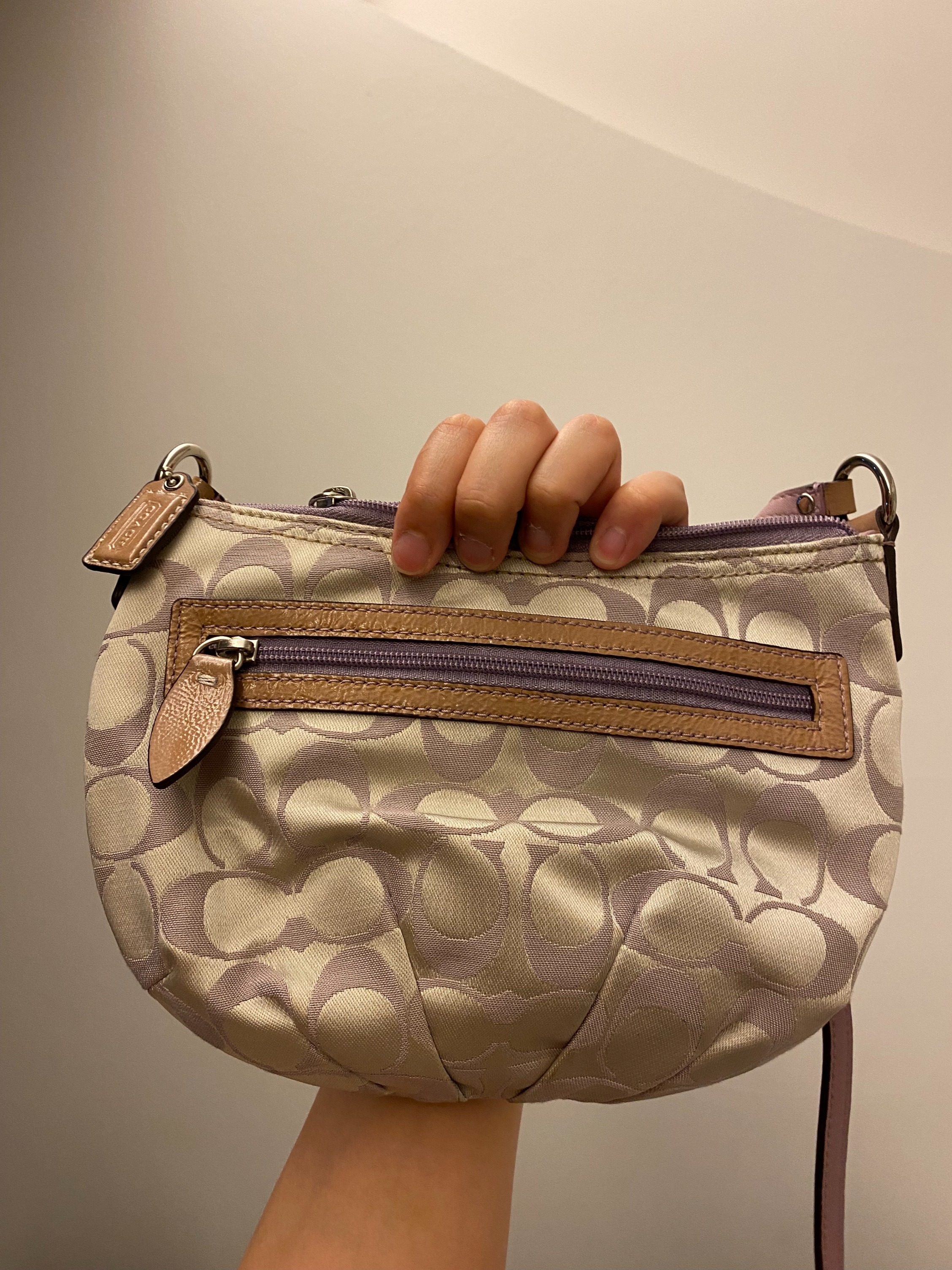 coach silver crossbody bag