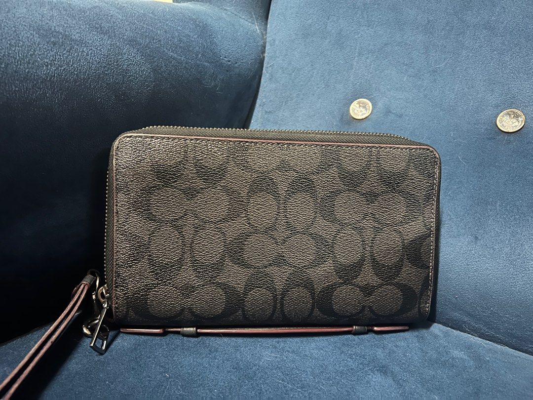 Authentic Coach Double Zip Travel Organizer in Signature Canvas, Luxury