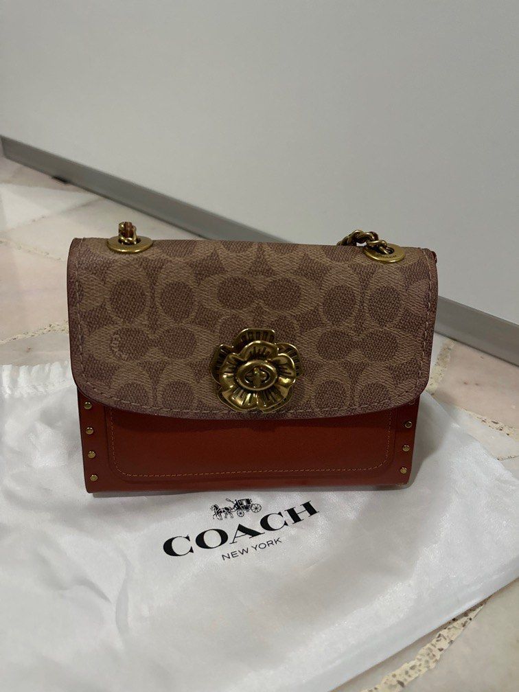 Coach parker store tea rose bag