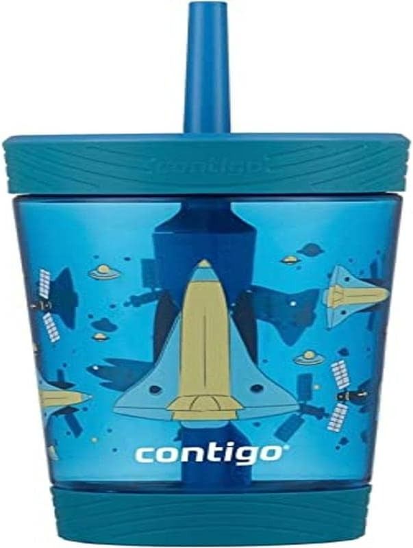 Contigo Kids Spill-Proof Plastic Tumbler with Purple Straw