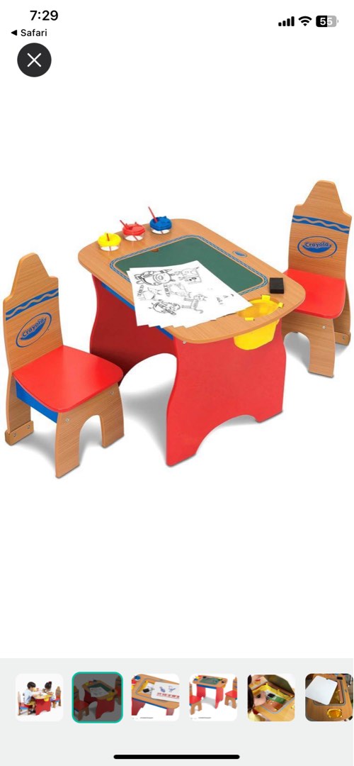 Crayola creativity wooden table and chairs set hotsell