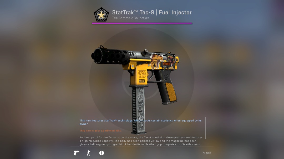 Csgo StatTrak™ Tec9 Fuel Injector, Video Gaming, Gaming Accessories