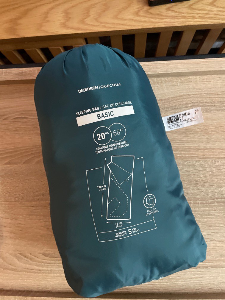 Decathlon sleeping bag, Sports Equipment, Hiking & Camping on Carousell