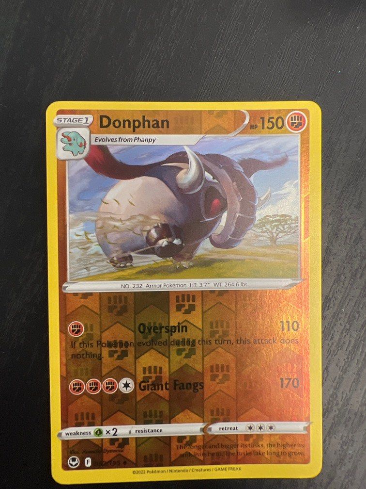 Donphan Pokmon card, Hobbies & Toys, Toys & Games on Carousell
