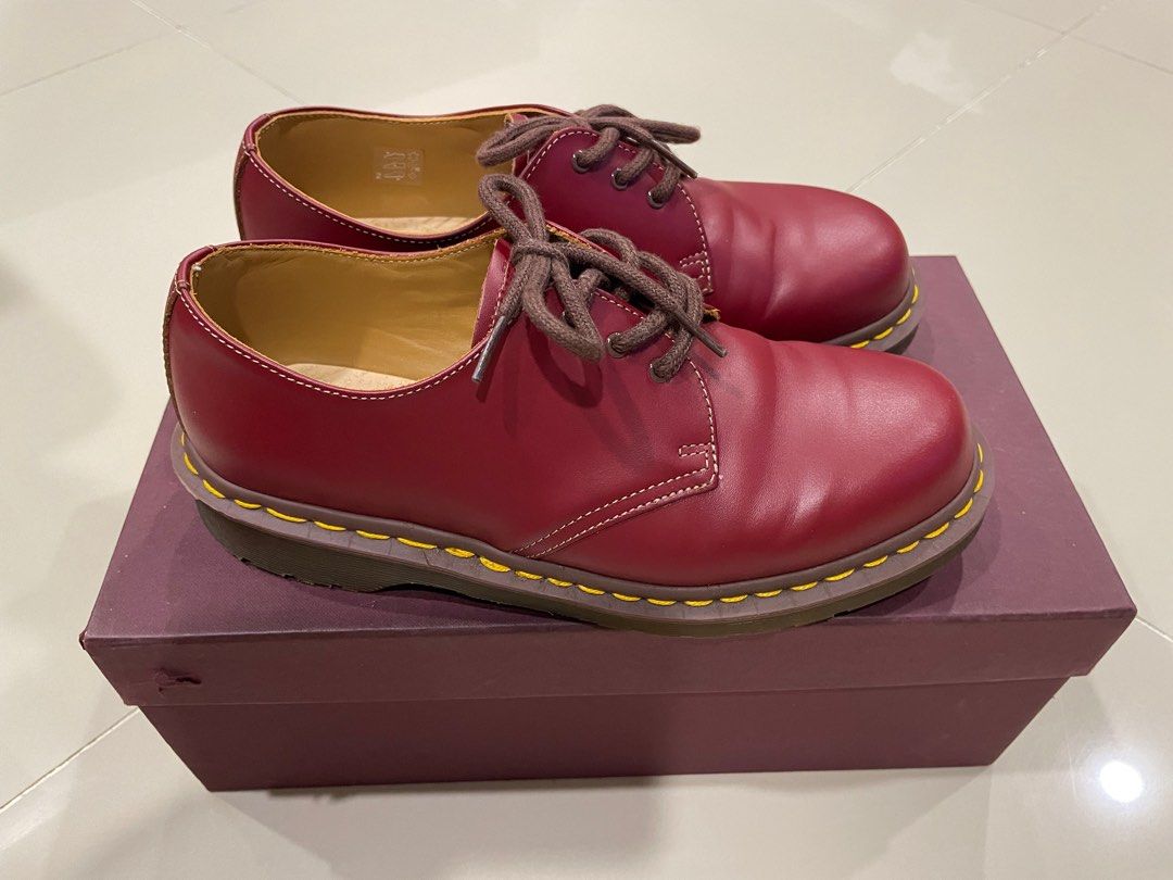 Dr Martens 1461 3 Eye Old Oxblood Shoe Made in England Men s