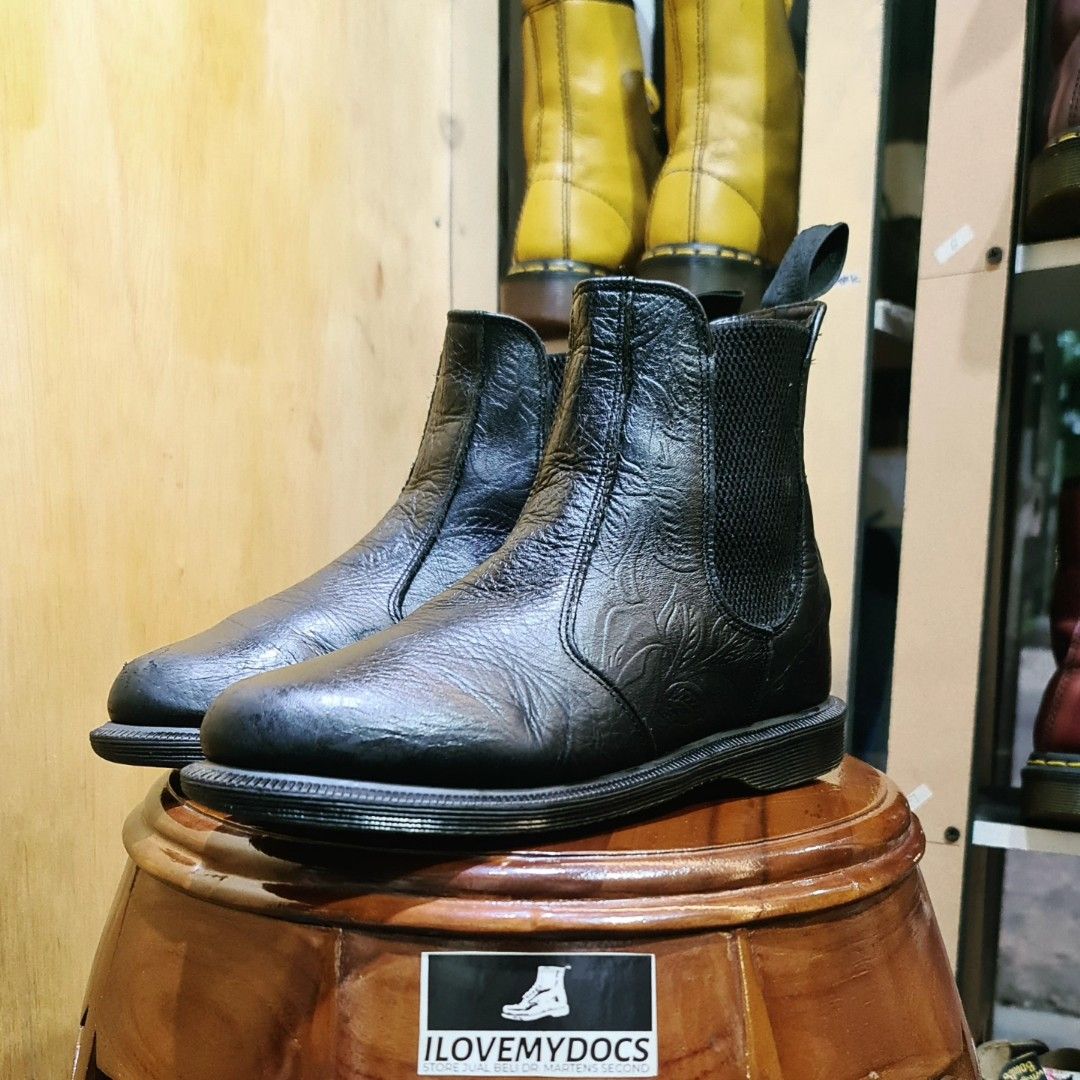 Dr Martens FLORA CHELSEA BOOTS BLACK 38 Fesyen Pria Sepatu