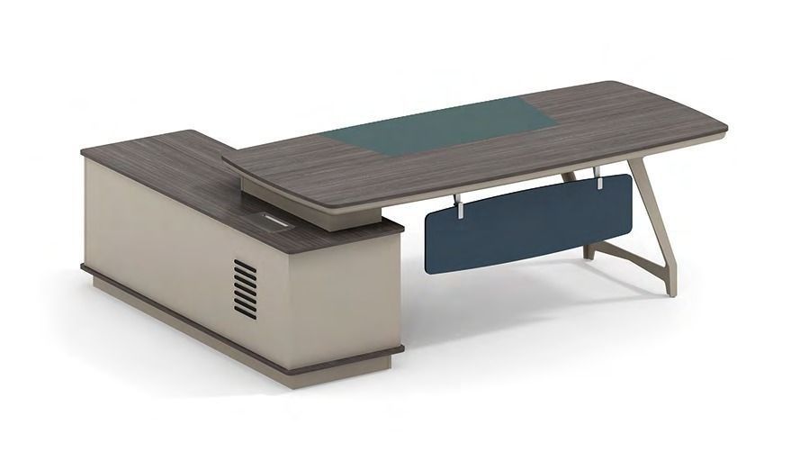 DT B911T Director Table w L Shape Cabinet, Executive Table Office Table ...
