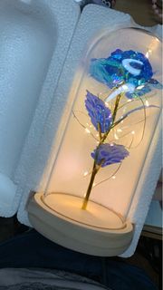 ENCHANTED SPARKLY ROSE in Sapphire Blue