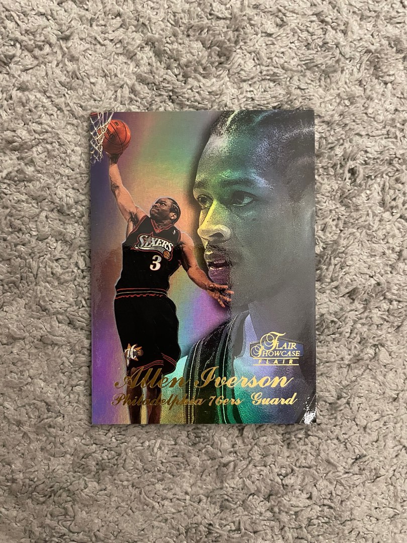 Flair Showcase fleer Allen Iverson 76ers 戰神 AI 艾佛森nba row3, 哩哩扣扣, 其他在旋轉拍賣