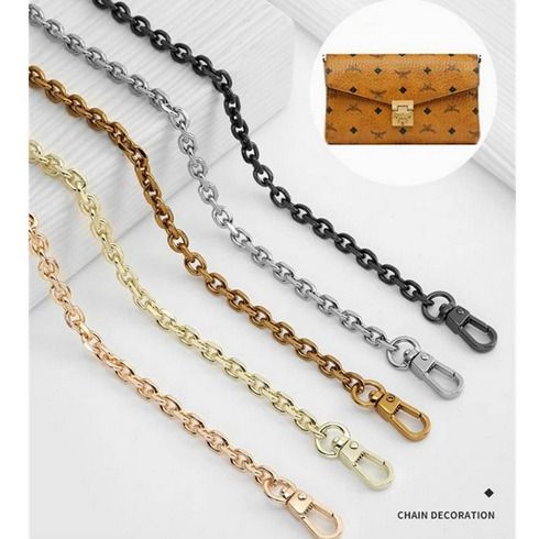 Louis Vuitton Flat Purse Chain Iron Bag Link Chains Shoulder Straps Chains  with Metal Buckles Hook for Replacement