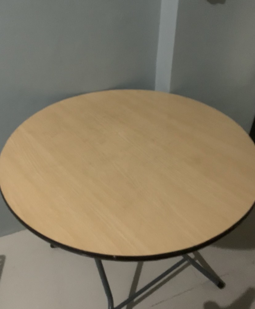 Folding Round Table wood, Furniture & Home Living, Furniture, Tables