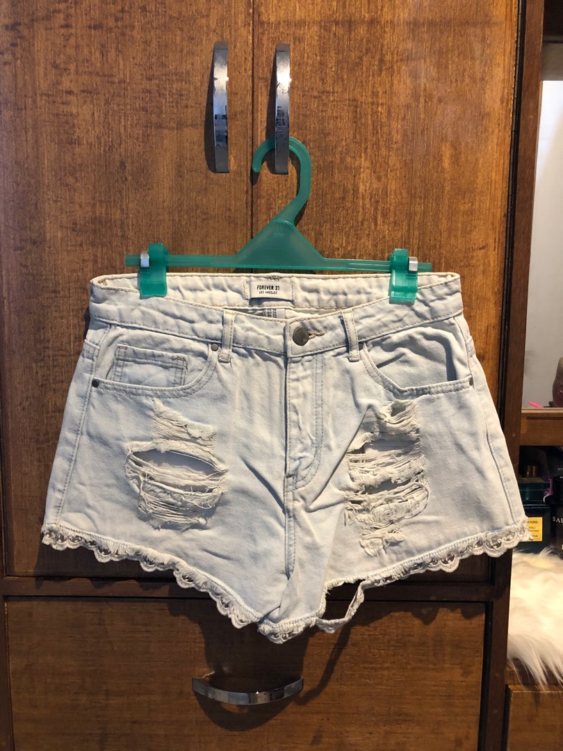Forever 21 high waisted jean shorts sales