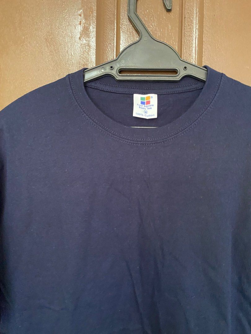 sdcvf FOUR SQUARE Basic Short Sleeve Round Neck Cotton T-Shirt 160gsm /