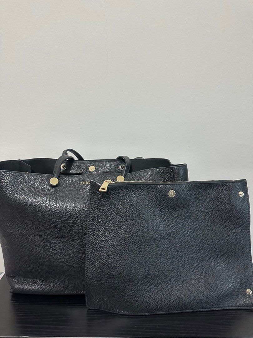 Furla Eden Leather Medium Tote Handbag Luxury Bags Wallets on