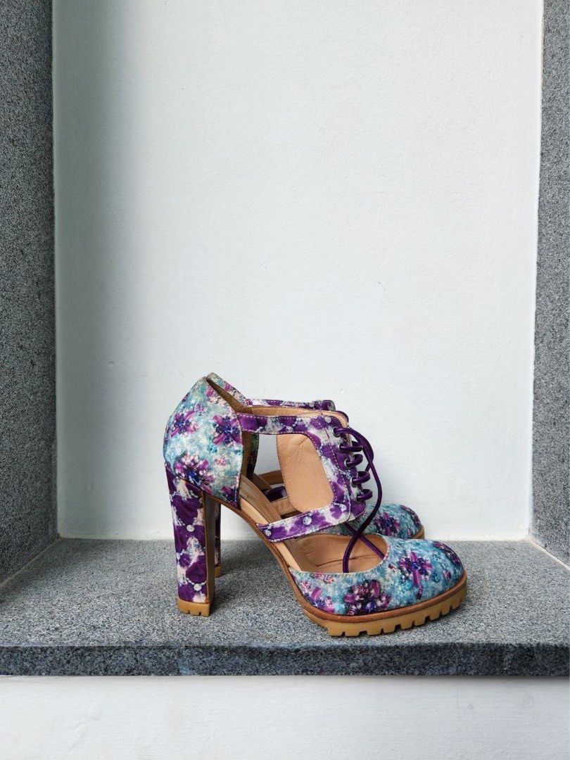Purple hotsell floral heels