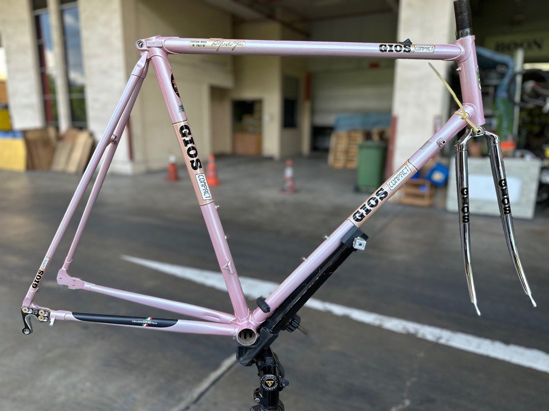 Gios Compact 40th Anniversary Frame 58cm metallic light Pink Sports Equipment Bicycles Parts Bicycles on Carousell