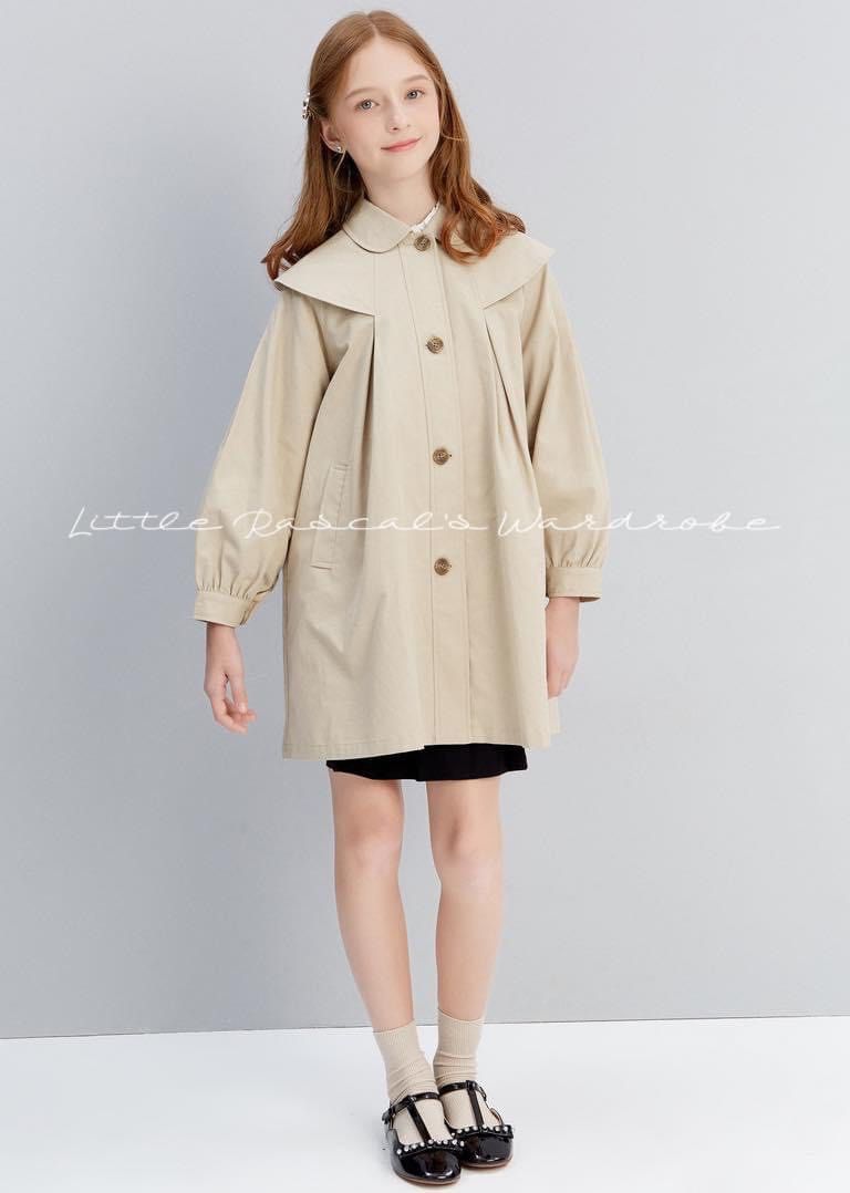 Girls beige trench coat hot sale