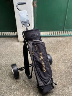 Golden bear golf bag + Mitsushiba golf cart