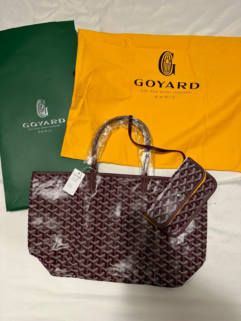 Authentic Goyard Goyardine Okinawa PM Handbag Tote Burgundy Rare