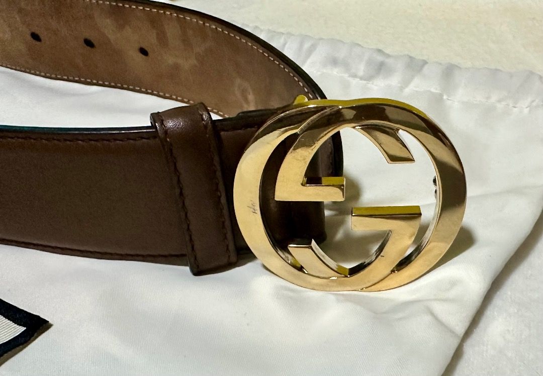 Gucci interlocking g belt gold deals