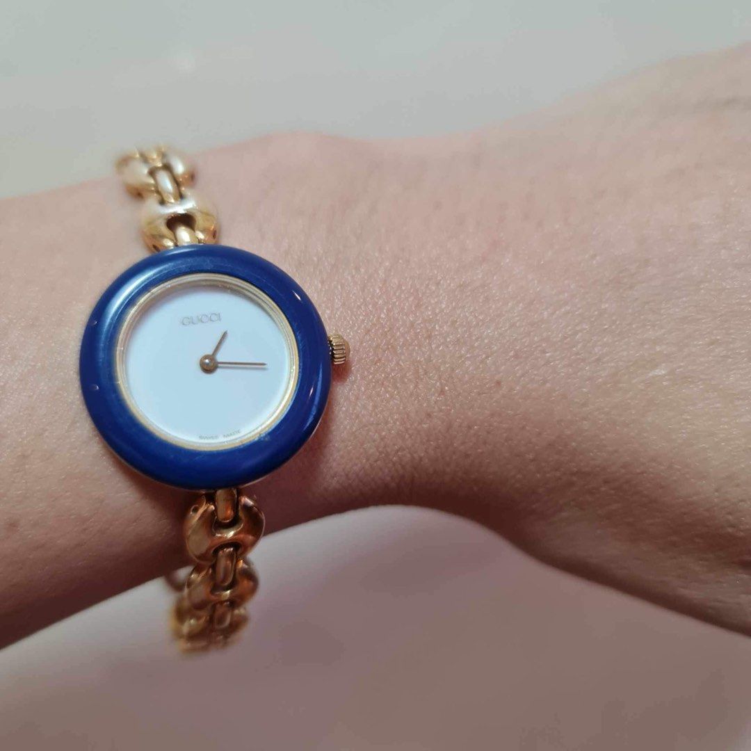 Gucci Watch Large size (Category: Women's Watches) located in Navotas City. Submitted by _strawberrymelon (Listing ID 1255820521, Image 2). Description: Original preloved gucci marina link Large size up to 20cm Minimal sign of usage With original box and original bezel Last price posted!low ballers will not entertained!.