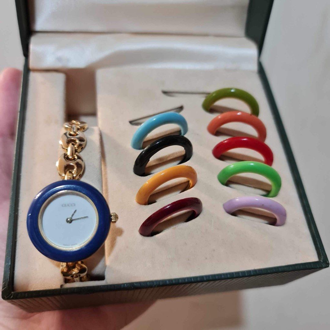 Gucci Watch Large size (Category: Women's Watches) located in Navotas City. Submitted by _strawberrymelon (Listing ID 1255820521, Image 1). Description: Original preloved gucci marina link Large size up to 20cm Minimal sign of usage With original box and original bezel Last price posted!low ballers will not entertained!.